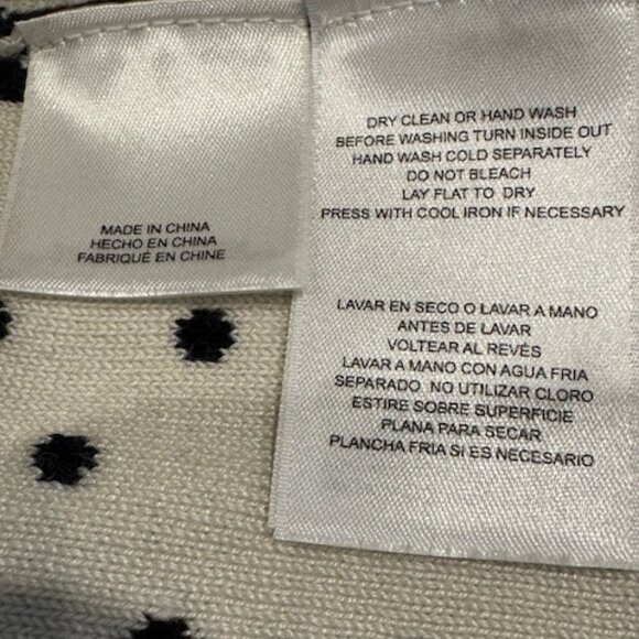 Anne Klein Black and White Polka Dot Cardigan XXL - Picture 10 of 11